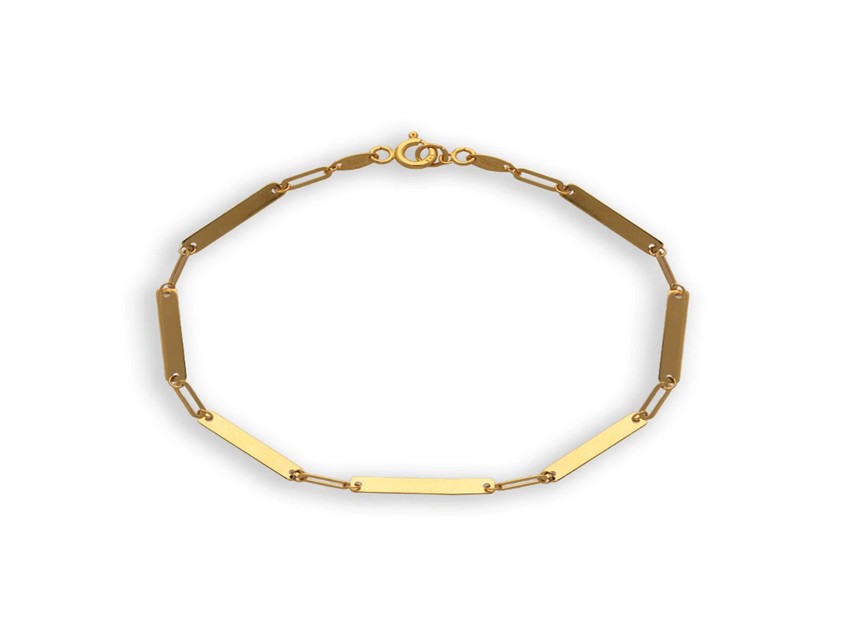 Žluté zlato náramek OBDÉLNÍKY 